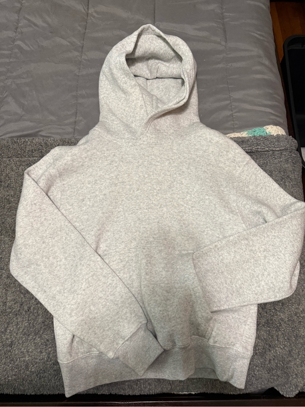 Classic Heather Gray Hooded Sweatshirt